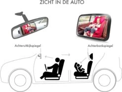 Merkloos Achterbank Spiegel Voor Baby & Kind - Auto Accessoires - Shatterproof - Zwarte A3 Verstelbare Monitor -Kinderwagen- En Accessoirewinkel 1200x902
