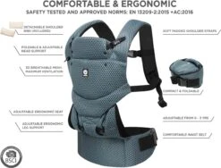 Dooky Ergonomische Draagzak Urban Comfort Green Emerald -Kinderwagen- En Accessoirewinkel 1200x912 3