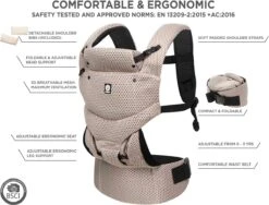 Dooky Ergonomische Draagzak Urban Comfort Beige Desert -Kinderwagen- En Accessoirewinkel 1200x912 4
