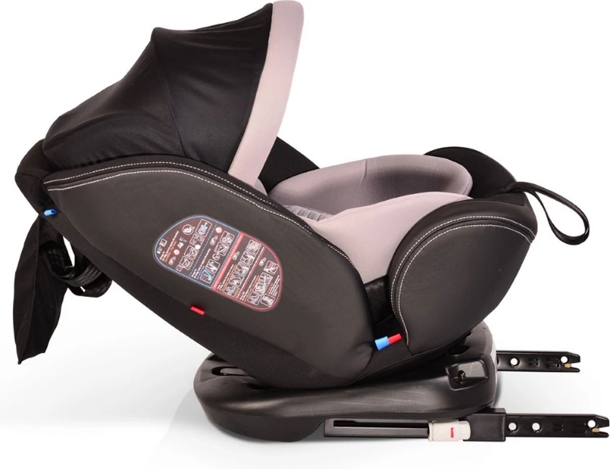 Cangaroo Pilot Black Leather SPS Isofix 360° 0-36 Kg Autostoel Met Zonnekap 10 Cangaroo Pilot Black Leather SPS Isofix 360° 0-36 Kg Autostoel Met Zonnekap - Afbeelding 8