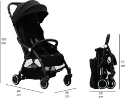 Hamilton By Yoop X1 Plus Kinderwagen - Buggy Met Monteerbare Wieg - Premium Stroller Met One Hand Folding Technologie - Nieuw, Hoger, Uitgebreider 2023 Model - Zwart - Licht, Verstelbaar, Wendbaar En Geschikt Van 0 Maanden Tot 4 Jaar -Kinderwagen- En Accessoirewinkel 1200x941 3