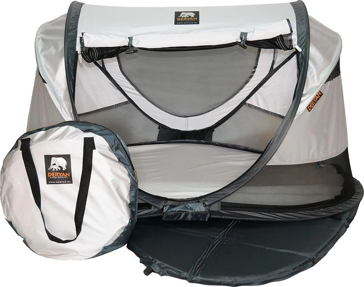 Deryan Shane Luxe 2023 Campingbedje - Baby Tent - Anti-UV 50+ - Peuterbed - Silver 12 Deryan Shane Luxe 2023 Campingbedje - Baby Tent - Anti-UV 50+ - Peuterbed - Silver - Afbeelding 10