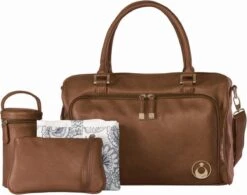 Grote Luiertas Double Zip Satchel Chestnut Redwood - Kunstleer - 42 Cm Breed -Kinderwagen- En Accessoirewinkel 1200x949 2