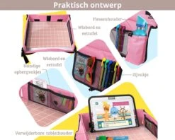 Premium Reistafel Voor Kinderen - Inclusief Tablethouder + Gratis Draagtas En Potloden - Auto Organizer - Playtray - Opvouwbaar - Speeltafel Auto - Tekentafel Auto - Roze -Kinderwagen- En Accessoirewinkel 1200x960 3