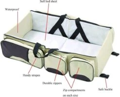 Merkloos Decopatent® Baby Bed - Luiertas - Reisbedje Voor Baby’s En Kleuters - Opvouwbare Reiswieg - Reisbed Met Matras - Reistas - Creme -Kinderwagen- En Accessoirewinkel 1200x970 2