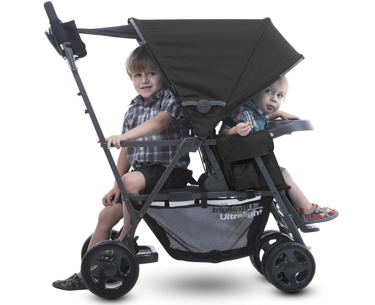 Joovy Caboose Too Ultralight Dubbele Buggy - Zwart - Duo Buggy - Lichtgewicht 5 Joovy Caboose Too Ultralight Dubbele Buggy - Zwart - Duo Buggy - Lichtgewicht - Afbeelding 3