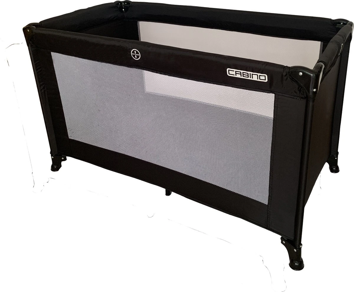 Cabino Campingbedje / Reisbed Set Inclusief Comfortabel Matras 60x120cm Zwart 7 Cabino Campingbedje / Reisbed Set Inclusief Comfortabel Matras 60x120cm Zwart - Afbeelding 5