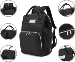 Massi Miliano Luiertas Unisex Zwart (M-22003-6) -Kinderwagen- En Accessoirewinkel 1200x994 2