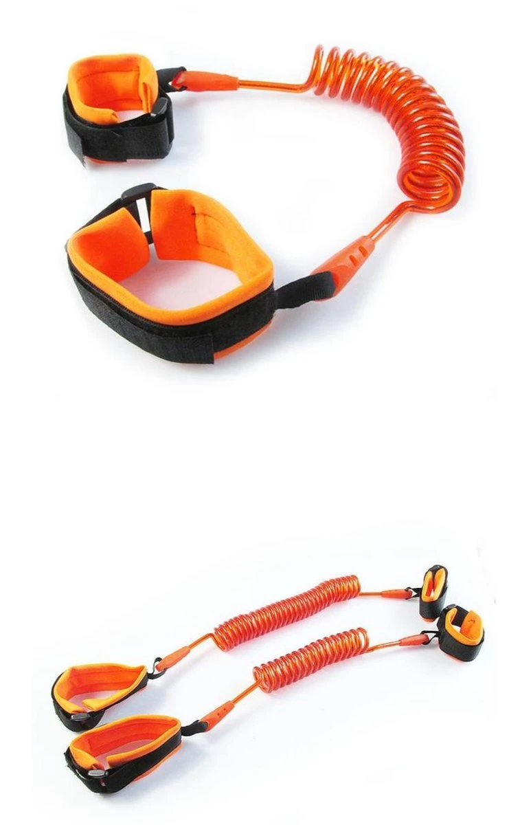 Veiligheidstuigje Voor Kinderen - Polsbandje -1,5 Meter – Oranje - One Size 4 Veiligheidstuigje Voor Kinderen - Polsbandje -1,5 Meter – Oranje - One Size - Afbeelding 2