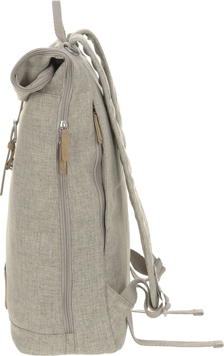 LÄSSIG Luiertas Rolltop Backpack Rugzak Incl Verschoningsmatje Choco Mélange Limited Edition 4 LÄSSIG Luiertas Rolltop Backpack Rugzak Incl Verschoningsmatje Choco Mélange Limited Edition - Afbeelding 2