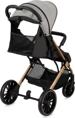 MoMi Wandelwagen - Compacte Lichtgewicht Buggy - Estelle Dakar Met XXL Wielen & Zonnekap - Leopard - Grijs-Goud (geschikt Van 6mnd - 22kg) -Kinderwagen- En Accessoirewinkel 763x1200
