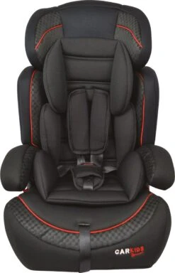 Carkids Verstelbaar Kinderautostoeltje Zwart En Rood | Kinderautostoel Groep 1-2-3 | Kinderen Van 9 Maanden-12 Jaar | 9-36 Kg