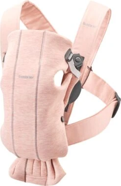 BabyBjörn Draagzak Mini - 3D Jersey - Lichtroze