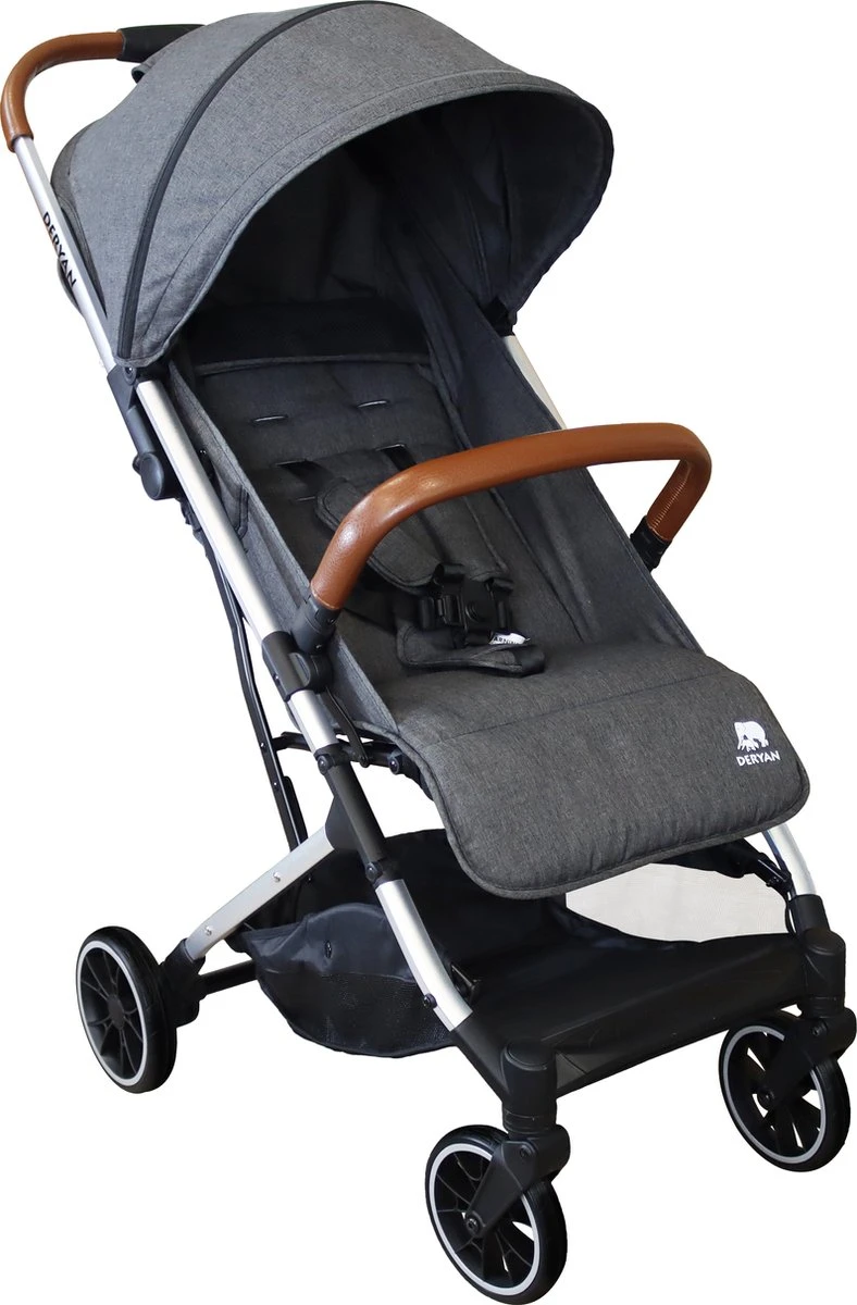 Deryan Rolo Luxe Lichtgewicht Buggy - Grijs 4 Deryan Rolo Luxe Lichtgewicht Buggy - Grijs - Afbeelding 2