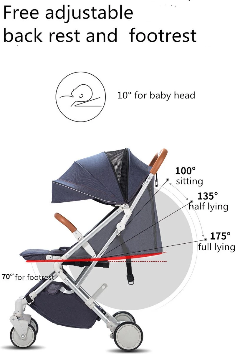 WOOSH New Buggy - Zwart - One Hand Folding - 3 Slaapstanden - Wandelwagen Tot 25 Kg - Regenhoes - Bekerhouder - Muggennet 4 WOOSH New Buggy - Zwart - One Hand Folding - 3 Slaapstanden - Wandelwagen Tot 25 Kg - Regenhoes - Bekerhouder - Muggennet - Afbeelding 2