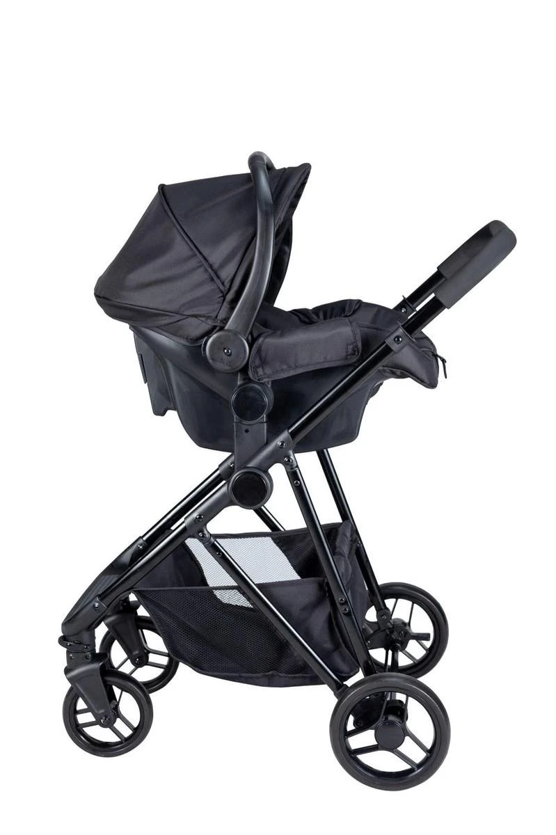Bebies First Combi 3 In 1 Kinderwagen Optima- Zwart - Inc. Reiswieg, Zitting & Autostoel 5 Bebies First Combi 3 In 1 Kinderwagen Optima- Zwart - Inc. Reiswieg, Zitting & Autostoel - Afbeelding 3