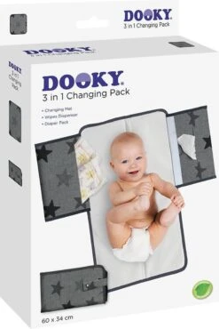 Dooky 3 In 1 Changing Pack Verschonings Matje Grey Stars -Kinderwagen- En Accessoirewinkel 801x1200 36