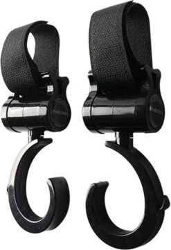 Merkloos Kinderwagen Haakjes - Boodschappentassen Ophangen - Buggy Clipjes - 2 Stuks