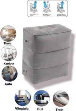 Merkloos Vliegtuigbedje - Voetkussen Opblaasbaar - Voetensteun - Voetenbankje - 3 Hoogte Standen - Reiskussen -Kinderwagen- En Accessoirewinkel 825x1200 10