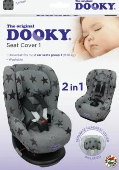 Dooky Seat Cover Groep 1 Autostoel Hoes Grey Star -Kinderwagen- En Accessoirewinkel 841x1200 1