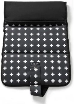 KipKep Napper Verschoonmatje - Machinewasbaar - Crossy Black