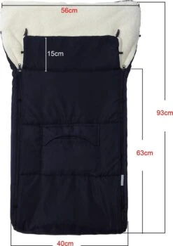 Monzana Voetenzak - Voor Kinderwagen Of Stoeltje - 93x56cm Donkerblauw -Kinderwagen- En Accessoirewinkel 847x1200 6