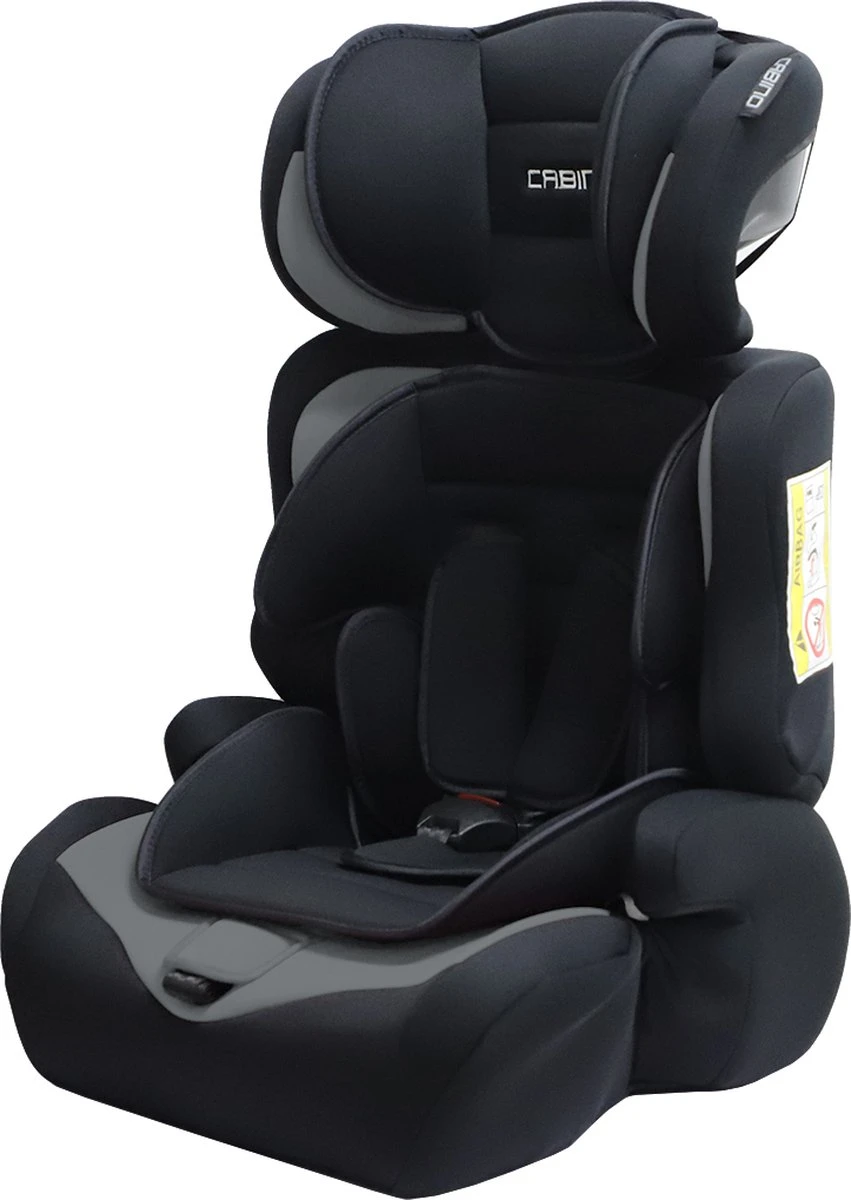Cabino Autostoel Groep 1/2/3 (9-36kg) - Zwart-Grijs 10 Cabino Autostoel Groep 1/2/3 (9-36kg) - Zwart-Grijs - Afbeelding 8