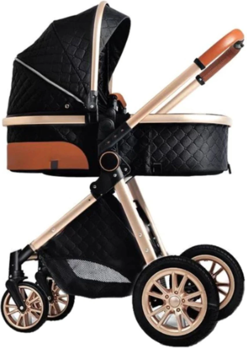Merkloos Kinderwagen 3-in-1 – Luxe Kinderwagen - Buggy – Wandelwagen - Multifunctioneel – Opklapbaar – Incl. Autostoel – Zwart 7 Merkloos Kinderwagen 3-in-1 – Luxe Kinderwagen - Buggy – Wandelwagen - Multifunctioneel – Opklapbaar – Incl. Autostoel – Zwart - Afbeelding 5