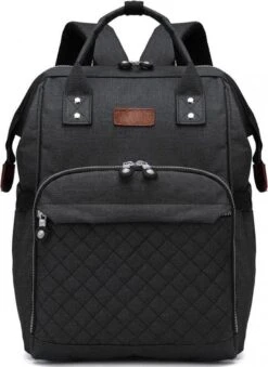 Miss Lulu Luiertas Rugzak - Inclusief Buggy En Kinderwagen Haken - Zwart (E6705 BK) -Kinderwagen- En Accessoirewinkel 875x1200 4