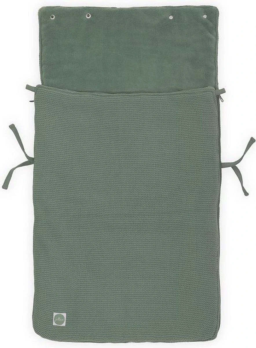 Jollein Voetenzak Voor Autostoel & Kinderwagen - Basic Knit - Forest Green 5 Jollein Voetenzak Voor Autostoel & Kinderwagen - Basic Knit - Forest Green - Afbeelding 3