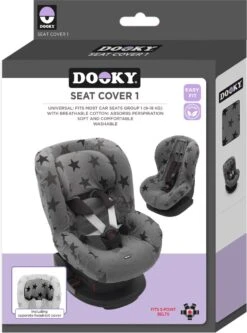 Dooky Seat Cover Groep 1 Autostoel Hoes Grey Star -Kinderwagen- En Accessoirewinkel 890x1200 1