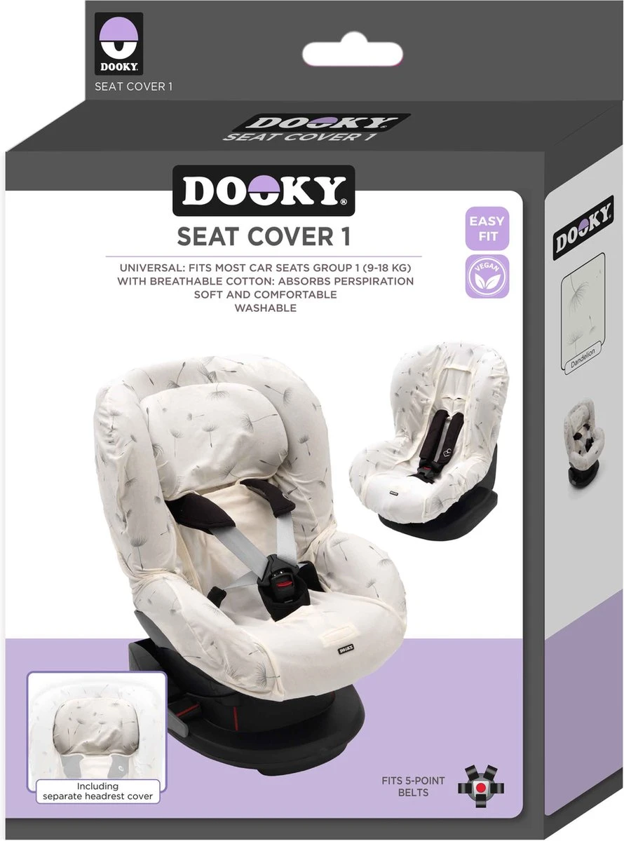 Dooky Seat Cover Groep 1 Autostoel Hoes - Dandelion 9 Dooky Seat Cover Groep 1 Autostoel Hoes - Dandelion - Afbeelding 7