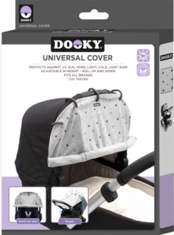 Dooky Universal Cover Zonnescherm Kinderwagen - Light Grey Crowns -Kinderwagen- En Accessoirewinkel 893x1200