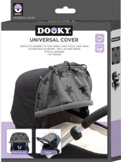 Dooky Universal Cover Zonnescherm Kinderwagen - Grey Stars -Kinderwagen- En Accessoirewinkel 893x1200 3