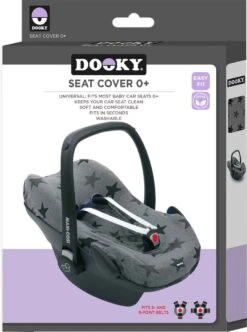 Dooky Seat Cover 0+ Autostoel Hoes - Grey Star -Kinderwagen- En Accessoirewinkel 893x1200 8