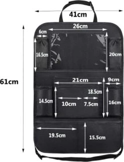 Merkloos Autostoel Organizer + Opvouwbare Mini Prullenbak Bundel - Musthave Voor Uw Autovakantie! - IPad/Tablet Houder - Opvouwbaar - Inklapbaar - Rugleuning - Auto Opbergsysteem - Kinderen - Waterafstotend - Prullenmand - Licht - Opberg - Universeel - Handig -Kinderwagen- En Accessoirewinkel 917x1200 1