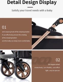 Merkloos Luxe Multi-functionele 3 In 1 Wandelwagen - Babywagen - Kwalitatieve Buggy - Opklapbare Kinderwagen - Licht En Flexibel -Kinderwagen- En Accessoirewinkel 917x1200 11