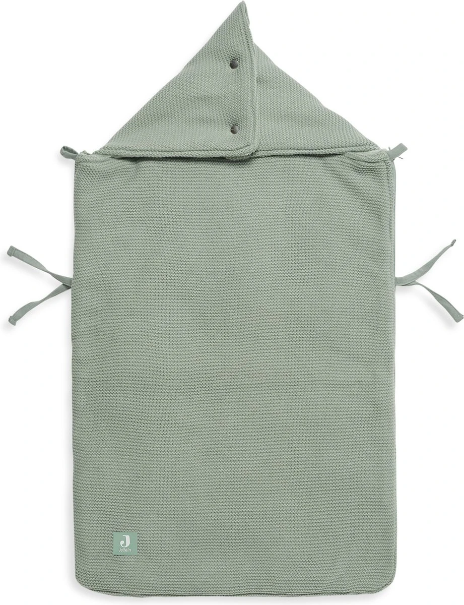 Jollein Voetenzak Voor Autostoel & Kinderwagen - Basic Knit - Forest Green 10 Jollein Voetenzak Voor Autostoel & Kinderwagen - Basic Knit - Forest Green - Afbeelding 8