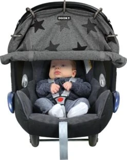 Dooky Universal Cover Zonnescherm Kinderwagen - Grey Stars -Kinderwagen- En Accessoirewinkel 950x1200