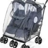 Reer - Regenhoes Tweelingwagen - Regenscherm Voor Dubbele Buggy En Kinderwagen - Hoes Voor Duo Buggy, Duowagen, Duo Kinderwagen - RainCover Twin