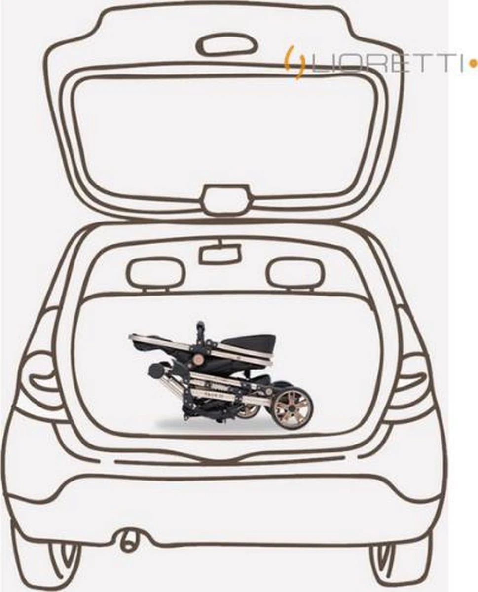 Merkloos Lioretti® Luxe Baby Buggy 3 In 1 | Baby Wagen | Kinderwagen Met Stoel En Wieg | Inklapbaar | Hoge Kwaliteit | Combi | Zwart 9 Merkloos Lioretti® Luxe Baby Buggy 3 In 1 | Baby Wagen | Kinderwagen Met Stoel En Wieg | Inklapbaar | Hoge Kwaliteit | Combi | Zwart - Afbeelding 7