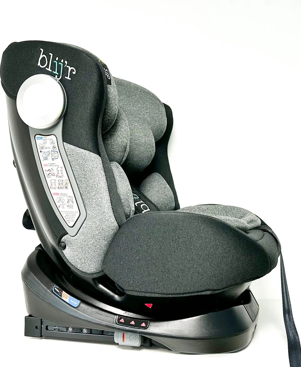 Blij'r Maja - Autostoel Met IsoFix - Groep 0-1-2-3 Autostoel Voor Kinderen Van 0 Tot 12 Jaar - Donker- Lichtgrijs 4 Blij'r Maja - Autostoel Met IsoFix - Groep 0-1-2-3 Autostoel Voor Kinderen Van 0 Tot 12 Jaar - Donker- Lichtgrijs - Afbeelding 2